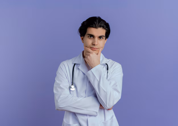 Doctor consultando con paciente man